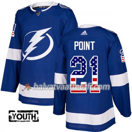 Lasten NHL Tampa Bay Lightning Pelipaita Brayden Point 21 Adidas 2017-2018 Blue USA Flag Fashion Authentic Lasten NHL Tampa Bay Lightning Pelipaita Brayden Point 21 Adidas 2017-2018 Blue USA Flag Fashion Authentic